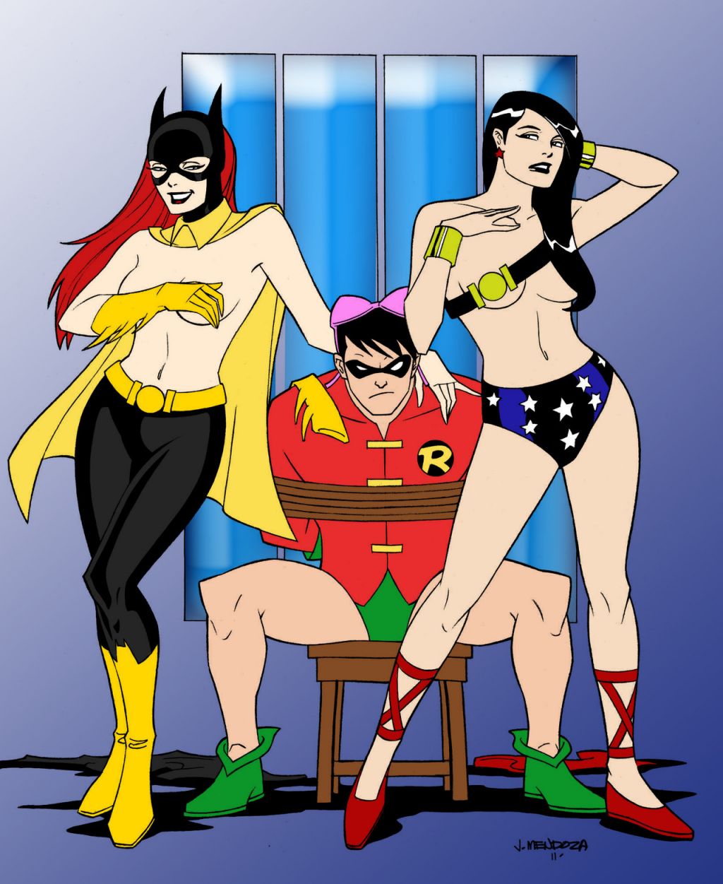 1024px x 1251px - Batgirl x Wonder Girl Dominate Robin ~ DC Femdom â€“ Rule 34 Femdom Club