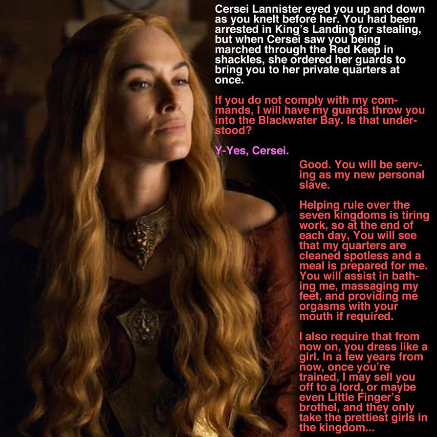894px x 894px - Cersei's New Slave ~ Game of Thrones Caption Story by TREVer2 â€“ Rule 34  Femdom Club