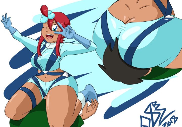 Skyla Facesitting Pokemon Femdom by 08b2.