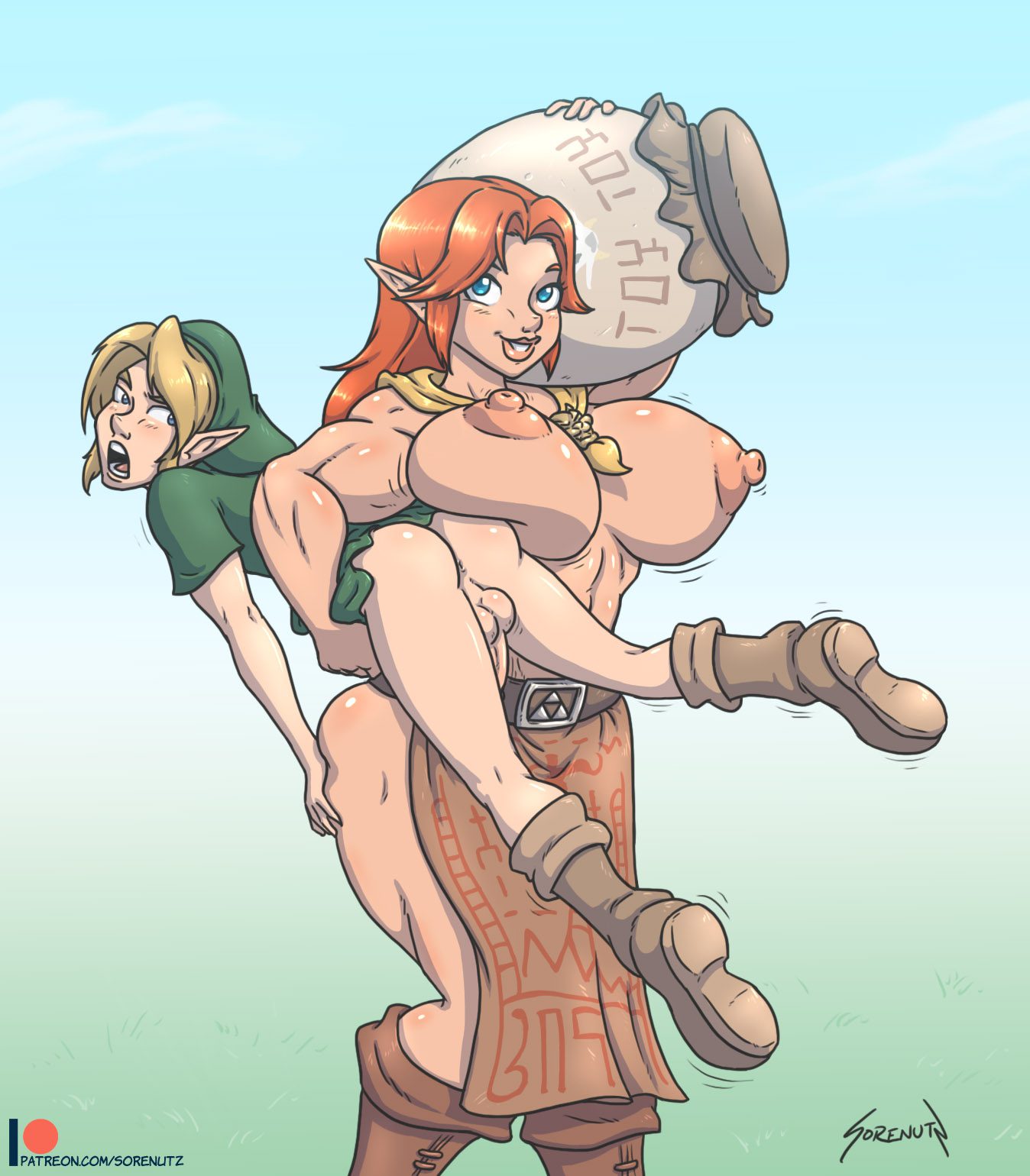 Malon x Link ~ The Legend of Zelda ~ By SoreNutz â€“ Rule 34 Femdom Club