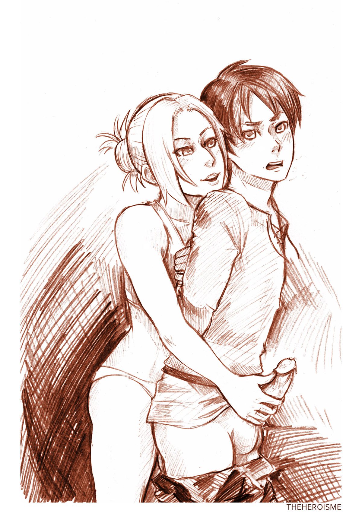 Annie x Eren ~ Attack on Titan ~ Artist: TheHeroIsMe – Rule 34 Femdom Club